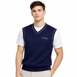 ERDOS Wool Cashmere Blend Navy Blue Vest Unisex US Sz M